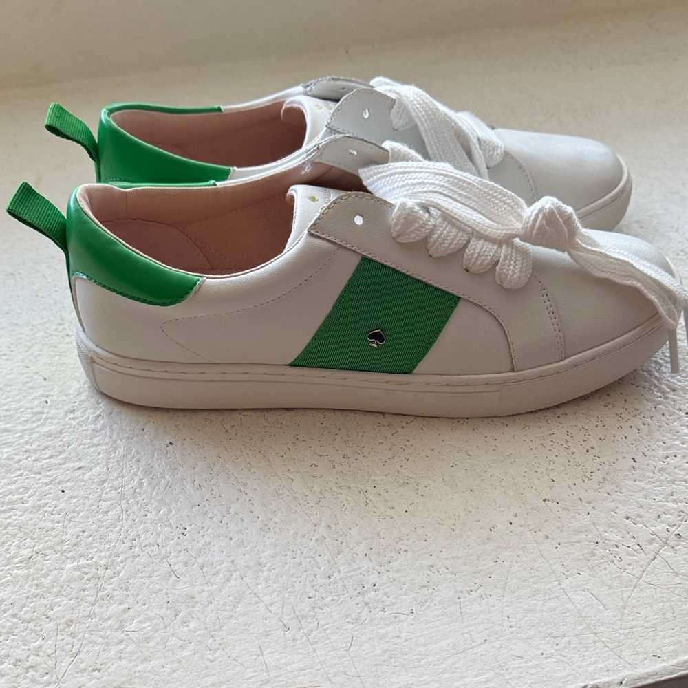 Kate Spade Women’s White and Green Sneakers